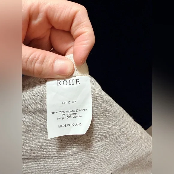 RÓHE Overlap Asymmetric Slub Waistcoat V-neck cut linen-enriched size 36 (Small) - Picture 15 of 16